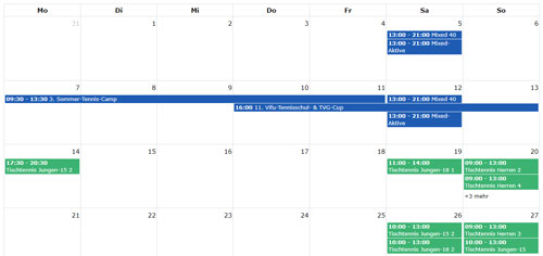 Veranstaltungskalender TVG